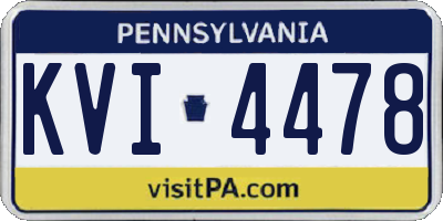 PA license plate KVI4478