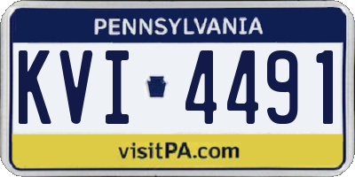 PA license plate KVI4491