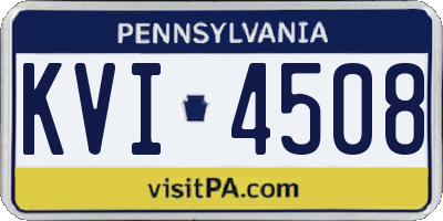 PA license plate KVI4508
