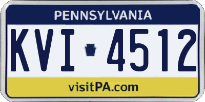 PA license plate KVI4512
