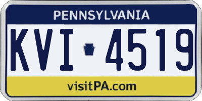 PA license plate KVI4519