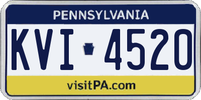 PA license plate KVI4520