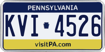 PA license plate KVI4526