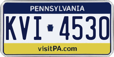 PA license plate KVI4530