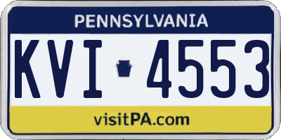 PA license plate KVI4553