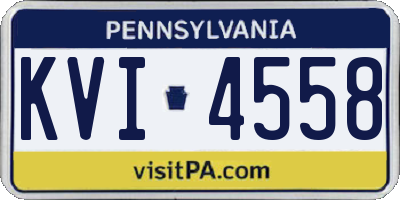 PA license plate KVI4558