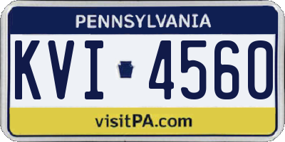 PA license plate KVI4560