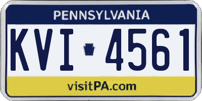 PA license plate KVI4561
