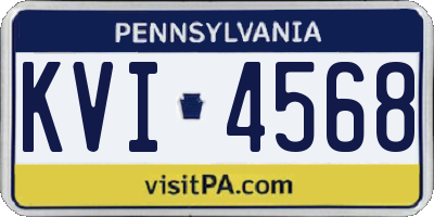PA license plate KVI4568