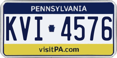 PA license plate KVI4576