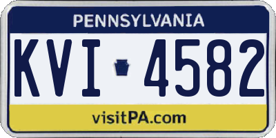 PA license plate KVI4582