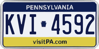 PA license plate KVI4592