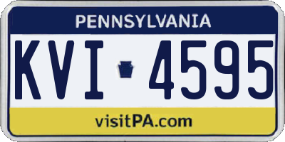 PA license plate KVI4595