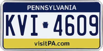 PA license plate KVI4609