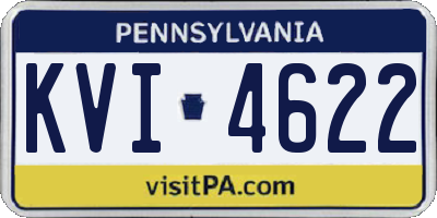 PA license plate KVI4622
