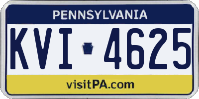 PA license plate KVI4625