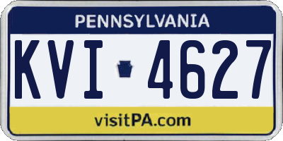 PA license plate KVI4627