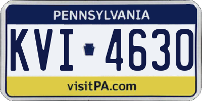 PA license plate KVI4630