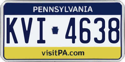 PA license plate KVI4638