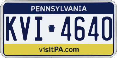 PA license plate KVI4640