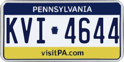 PA license plate KVI4644