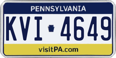 PA license plate KVI4649