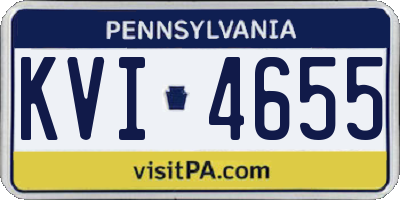 PA license plate KVI4655
