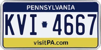 PA license plate KVI4667