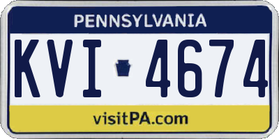 PA license plate KVI4674