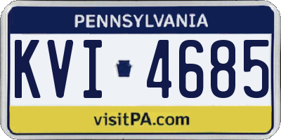 PA license plate KVI4685
