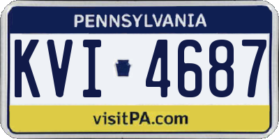 PA license plate KVI4687