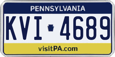 PA license plate KVI4689