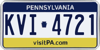 PA license plate KVI4721