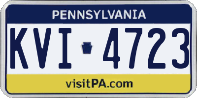 PA license plate KVI4723
