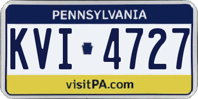 PA license plate KVI4727