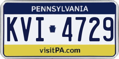 PA license plate KVI4729