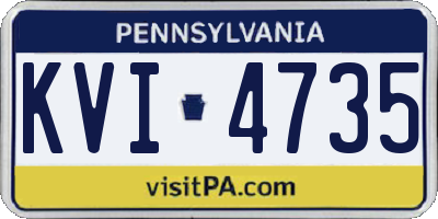 PA license plate KVI4735