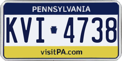 PA license plate KVI4738