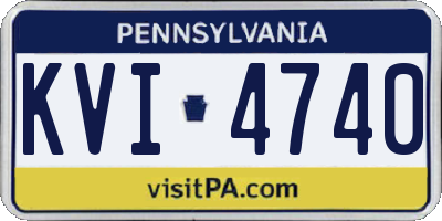 PA license plate KVI4740