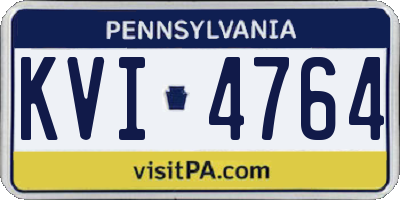 PA license plate KVI4764
