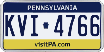 PA license plate KVI4766