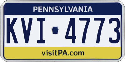 PA license plate KVI4773