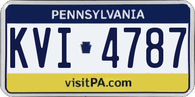 PA license plate KVI4787