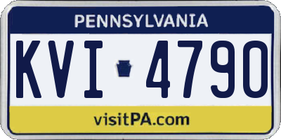 PA license plate KVI4790