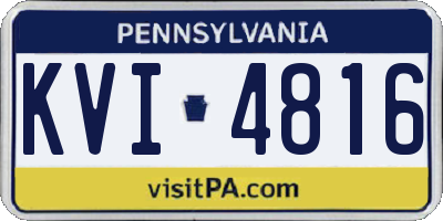 PA license plate KVI4816