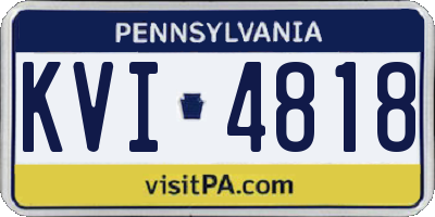 PA license plate KVI4818