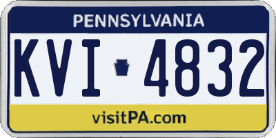 PA license plate KVI4832