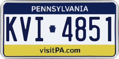 PA license plate KVI4851