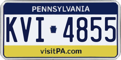 PA license plate KVI4855