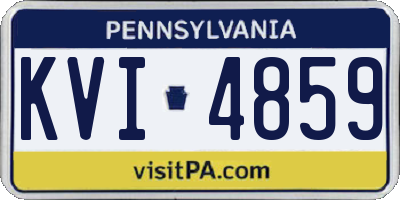PA license plate KVI4859